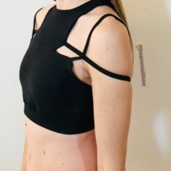 Karma Other - KARMA UNIQUE BLACK MESH SPORTS BRA TOP CROP
